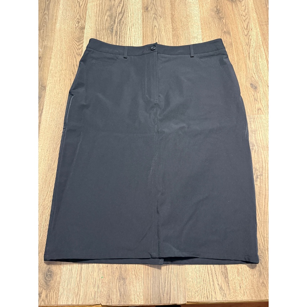 Isaac Mizrahi for Target Skirt Women Size 16 Black Knee Length Stretch Pockets